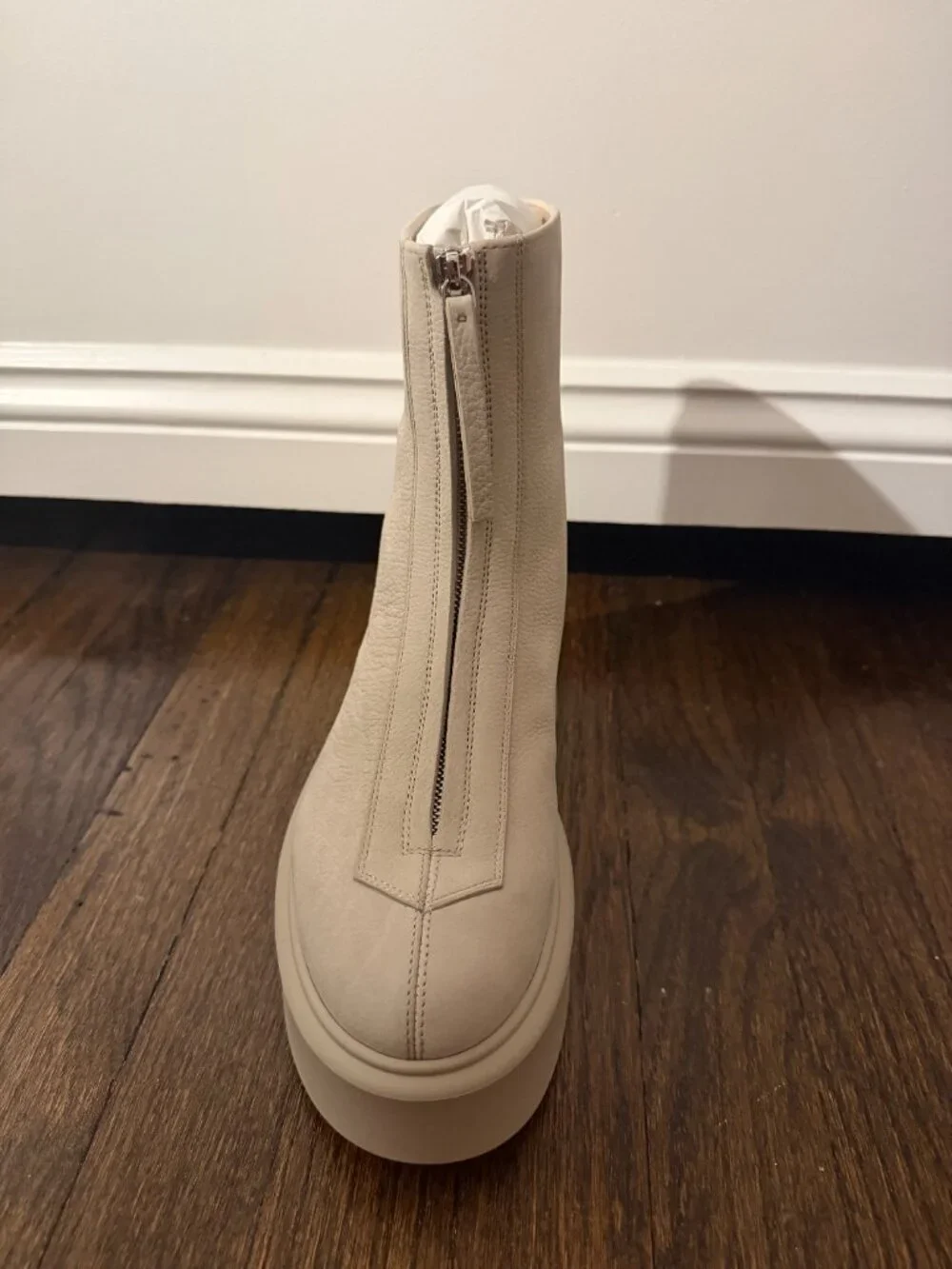 The Row Zipped Boot in Beige US Size 8.5 IT Size 38.5 NWT